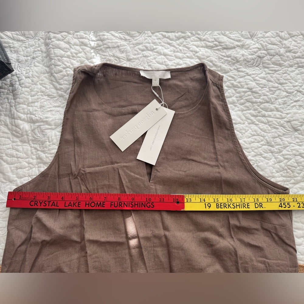 Adyson Parker Linen Blend Sleeveless Summer Dress with Belt NWT - Picture 8 of 8